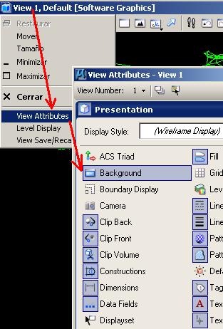 cambiar color de fondo autocad microstation